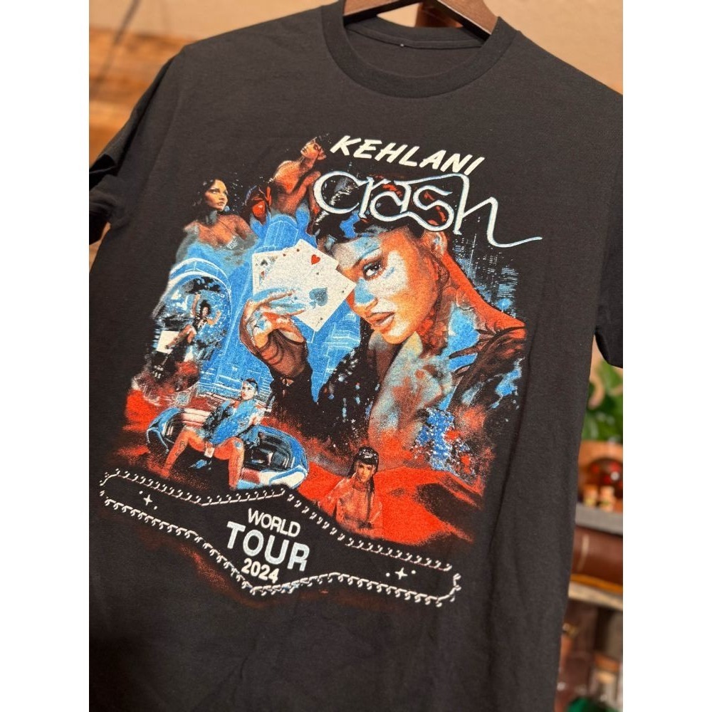 XS Kehlani Crash‎ World Tour 2024 Official T-Shirt Textured (Extra Small) NEW
